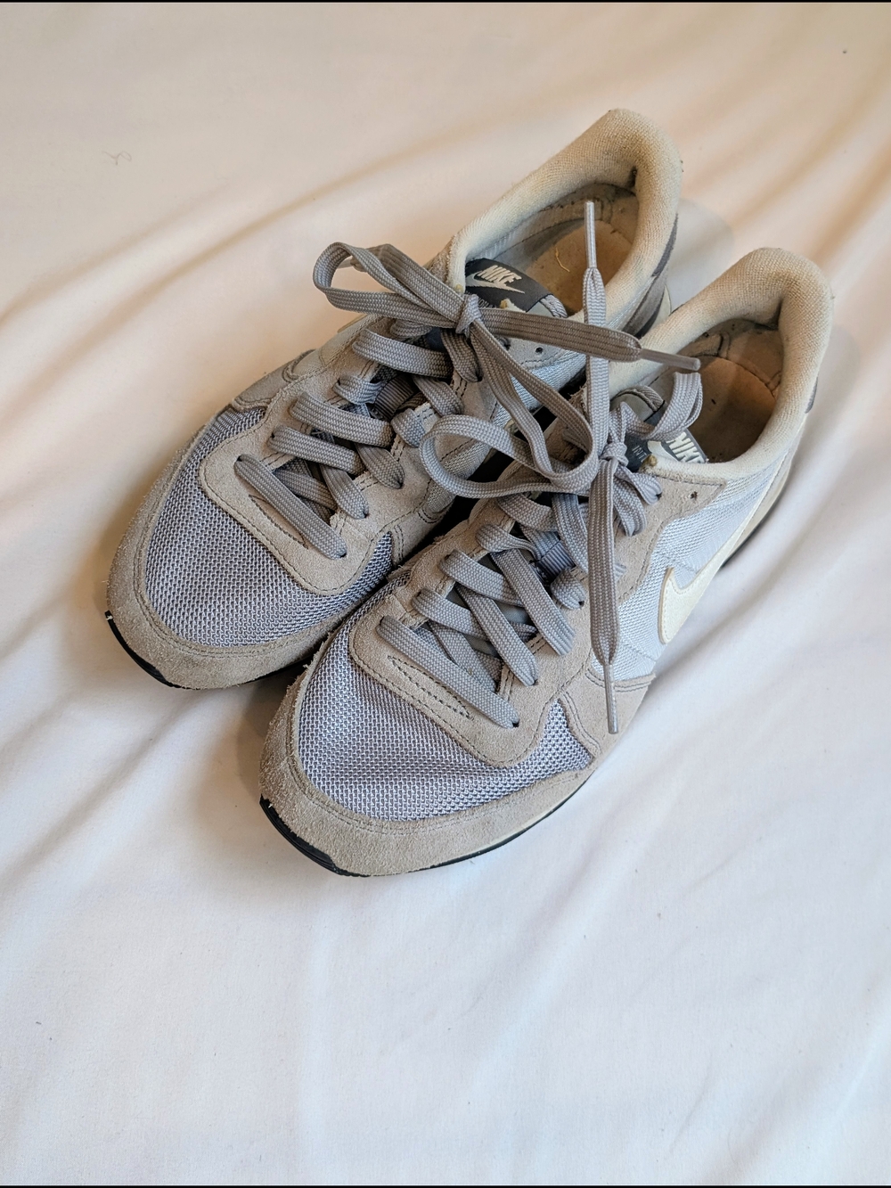 Nike Gray & Light Blue Suede & Mesh Tomboy Sneakers